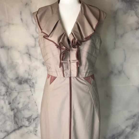 Zac Posen Dresses & Skirts - Zac Posen Sleeveless Zip Front Fitted Dress Size 8